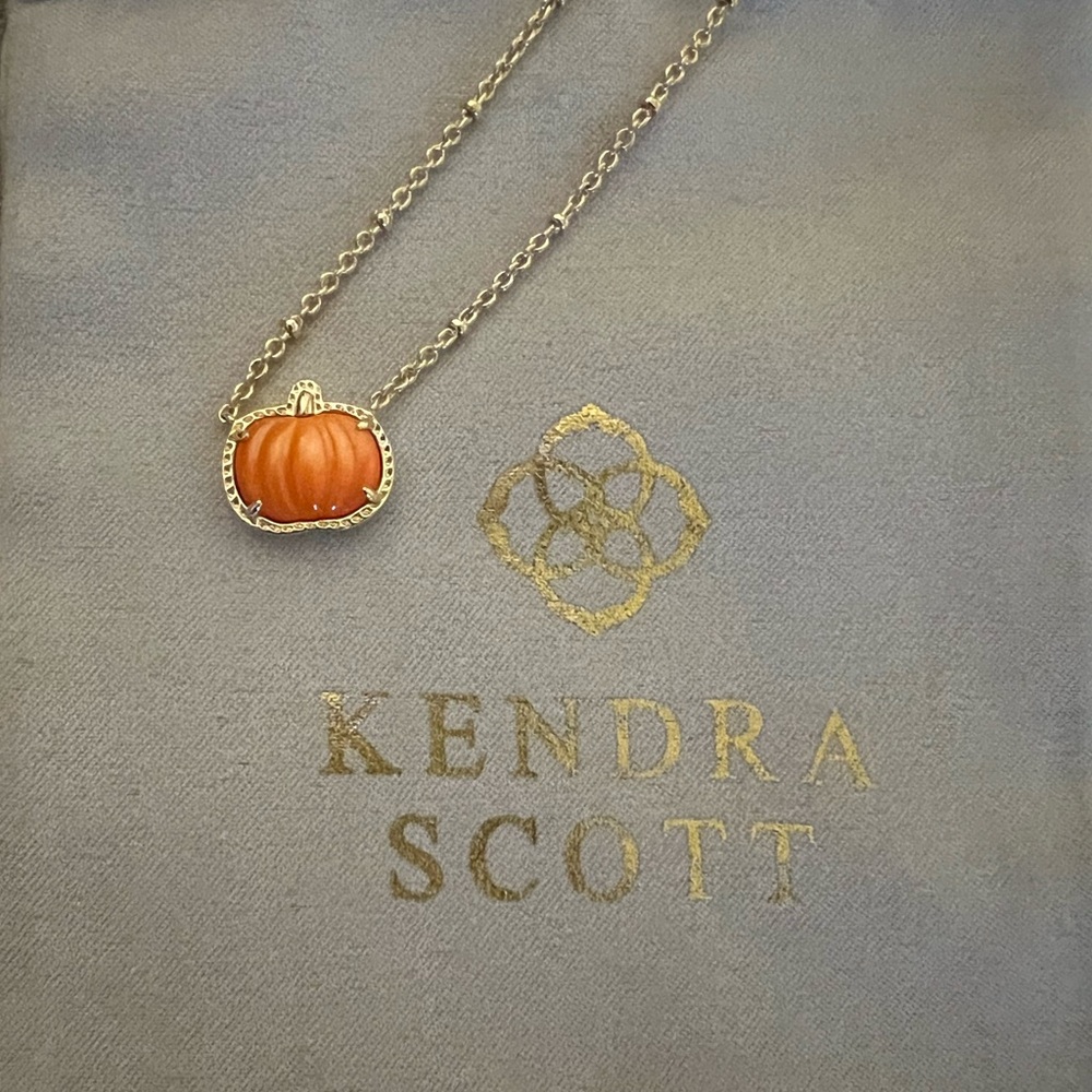 Kendra Scott pumpkin fall necklace